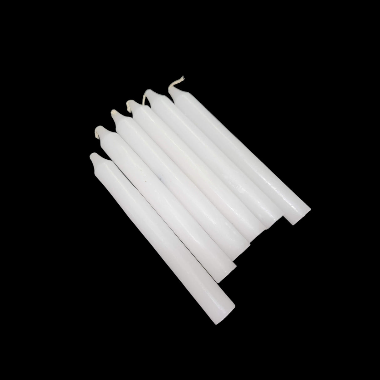 White Spell Candles: 6-Inch Paraffin Wax Ritual Candles, Pack of 6