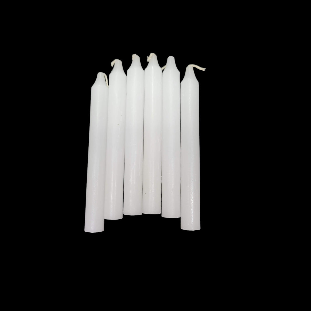 White Spell Candles: 6-Inch Paraffin Wax Ritual Candles, Pack of 6
