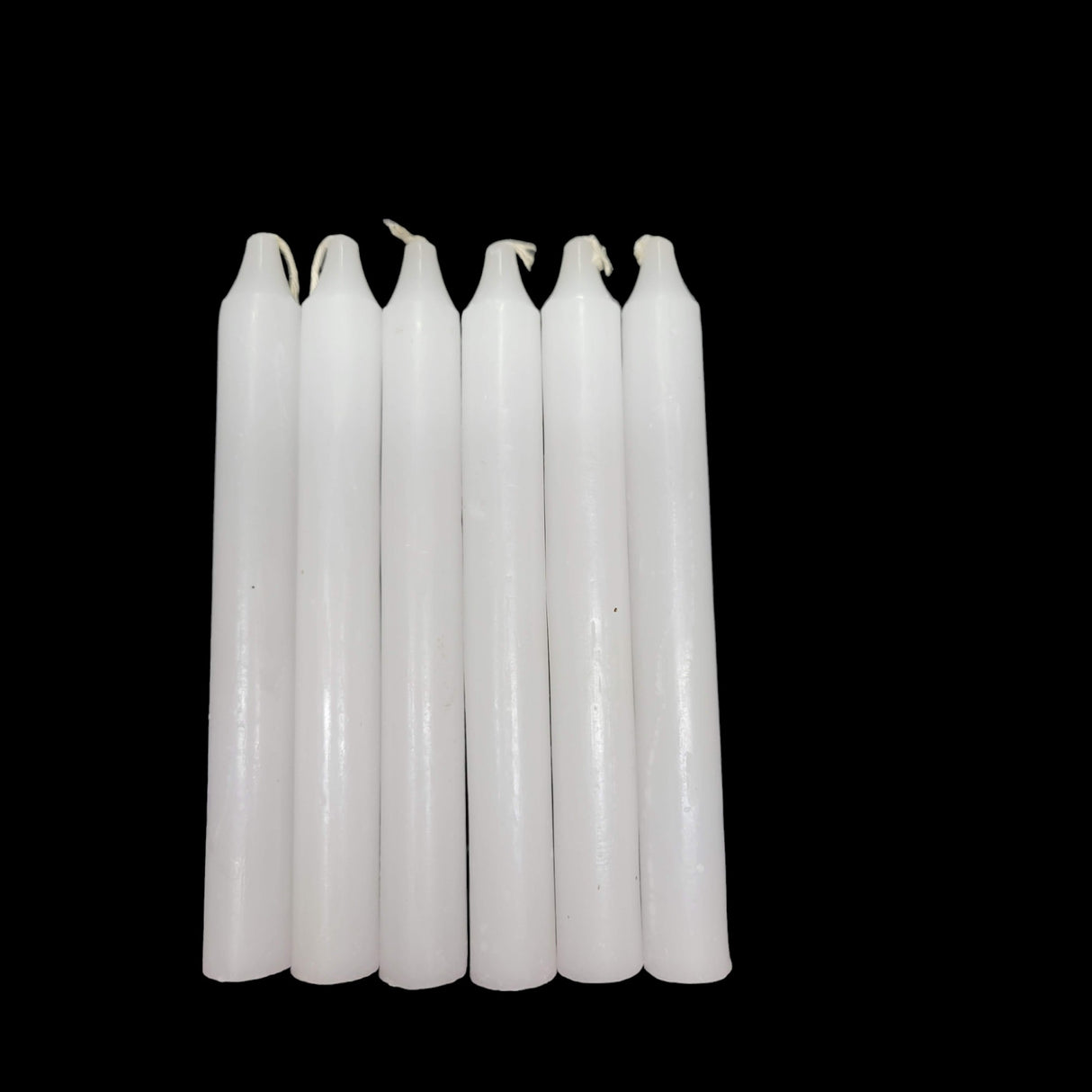 White Spell Candles: 6-Inch Paraffin Wax Ritual Candles, Pack of 6