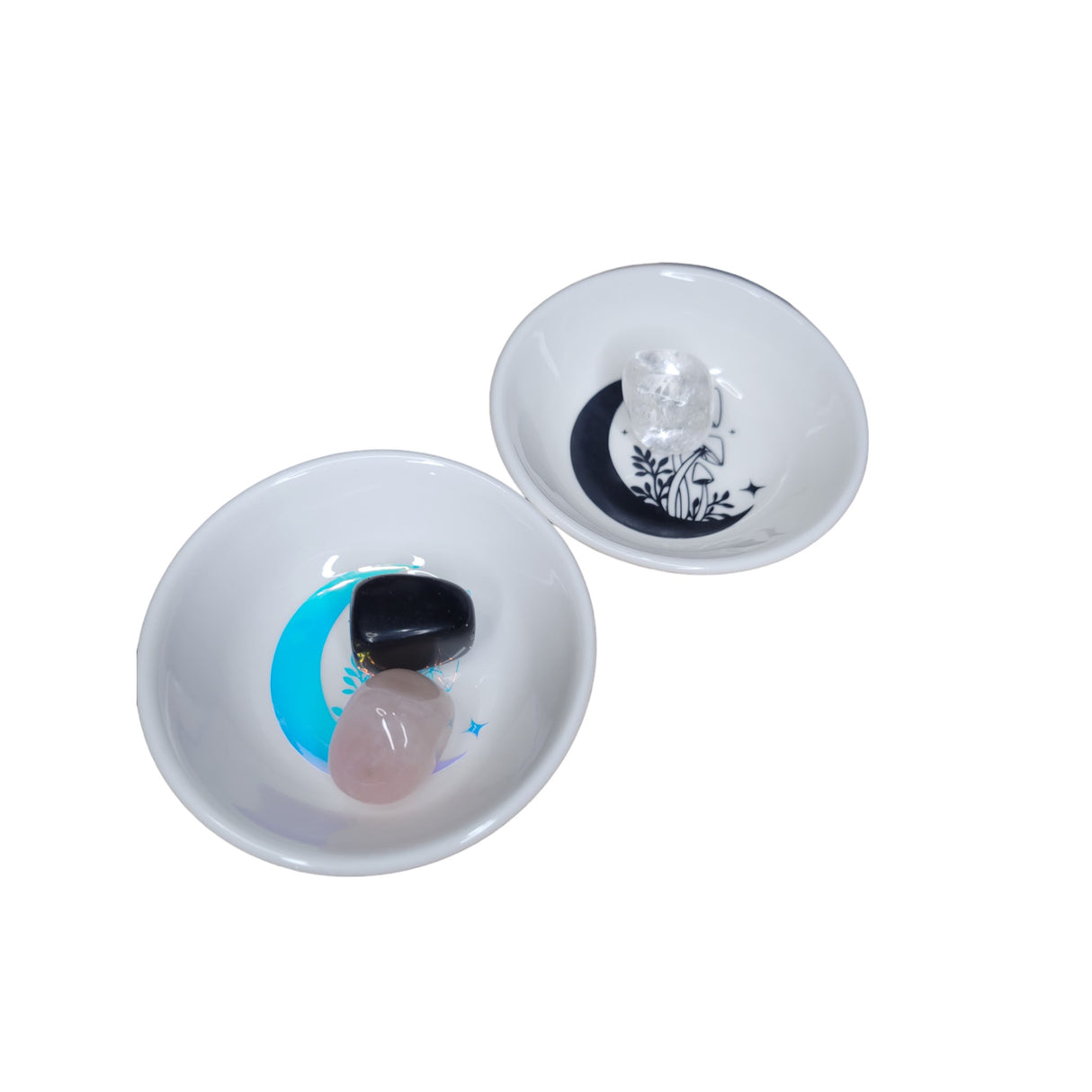 Moon Mushroom Handmade trinket dish , small dish , candle holder, Jewelry holder, Crystals Holders