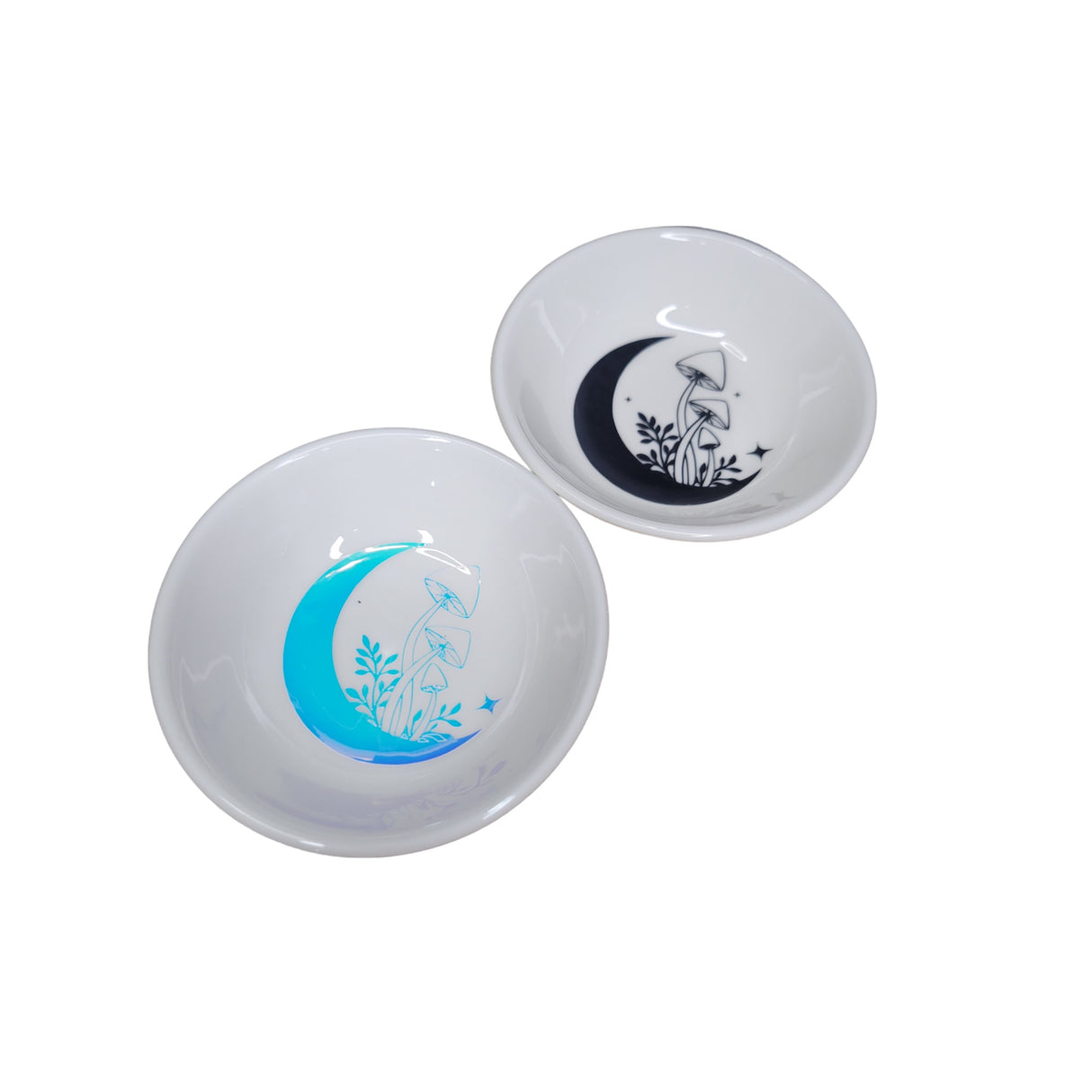 Moon Mushroom Handmade trinket dish , small dish , candle holder, Jewelry holder, Crystals Holders