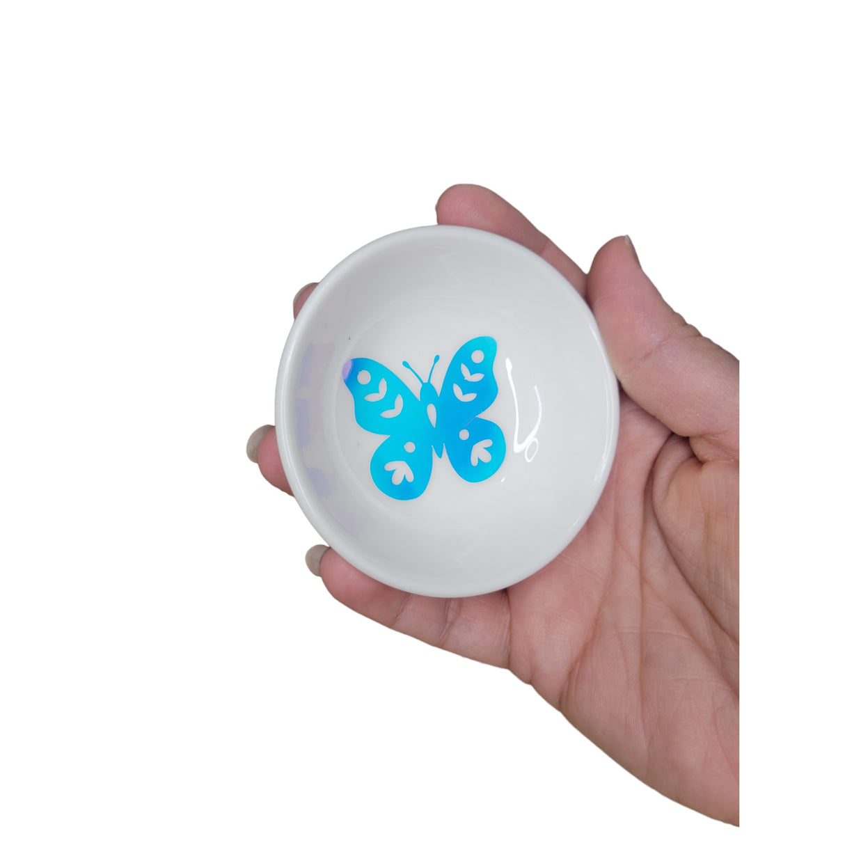 Handmade Butterfly Trinket Dish: Small Ceramic Jewelry Holder