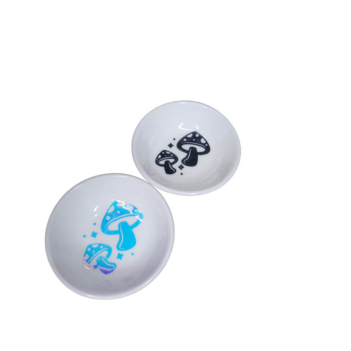 Handmade Moon Mushroom Trinket Dish: Ceramic Jewelry Holder