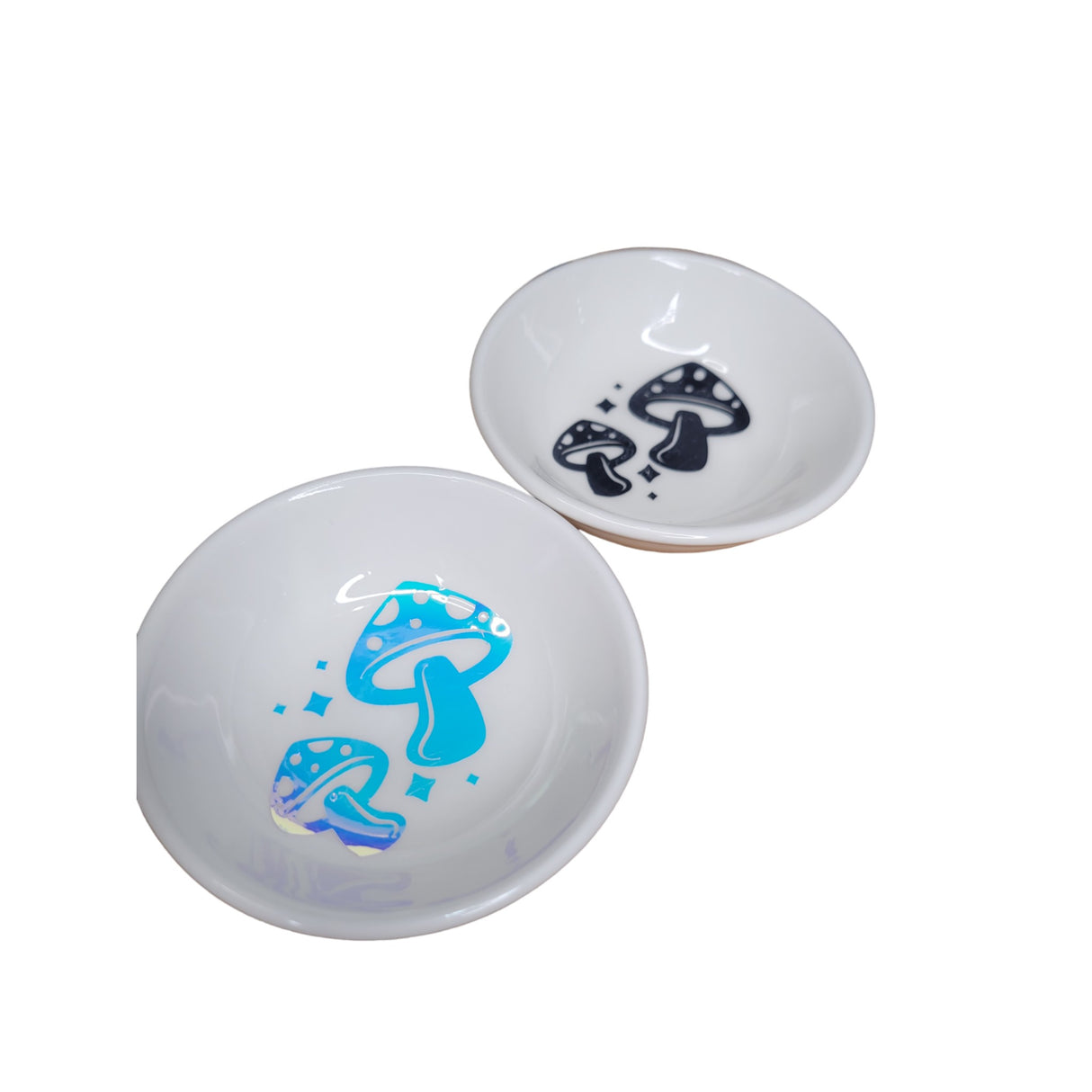 Handmade Moon Mushroom Trinket Dish: Ceramic Jewelry Holder