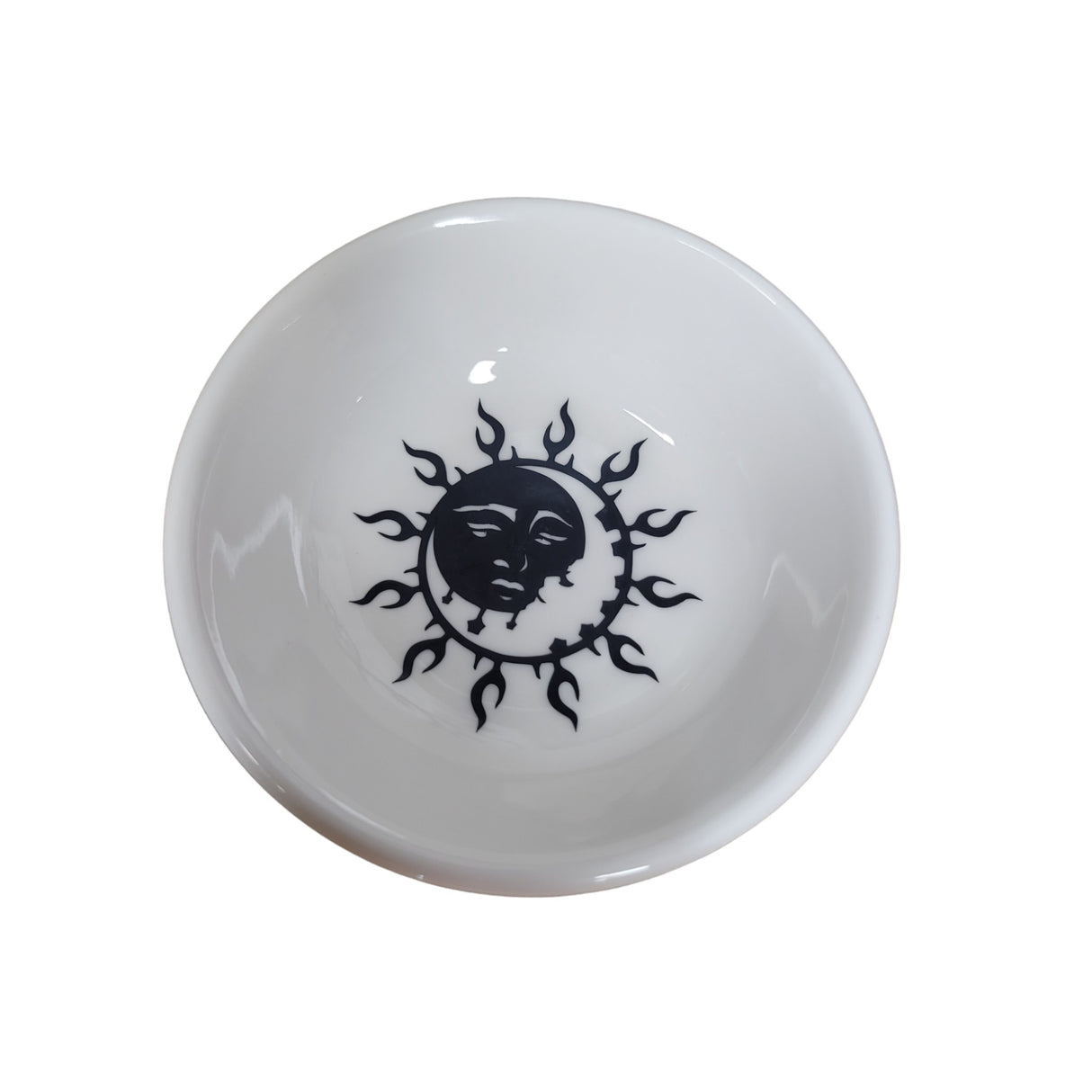 Moon & Sun Handmade trinket dish, small dish, candle holder, Moon and Sun Jewelry holder, Crystals Holders