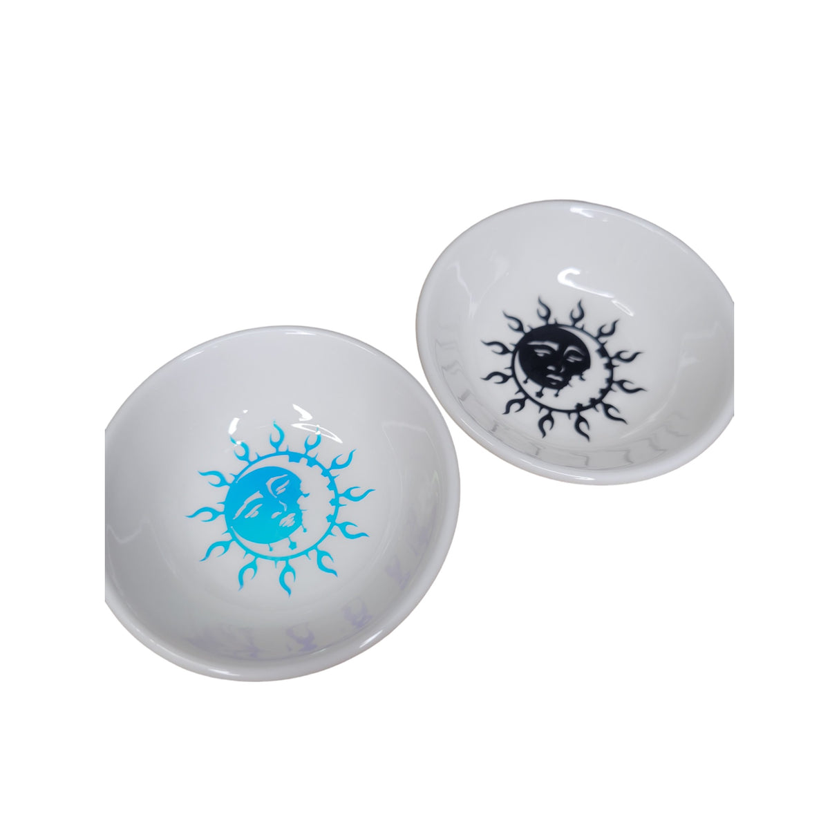 Moon & Sun Handmade trinket dish, small dish, candle holder, Moon and Sun Jewelry holder, Crystals Holders