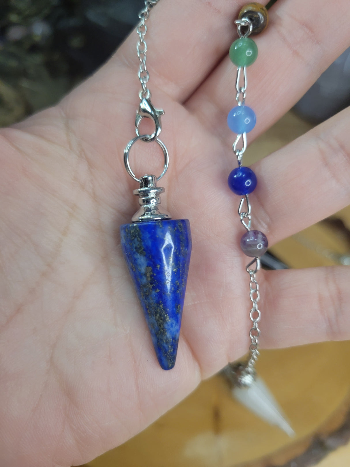 Seven Chakra Crystal Pendulum: Dowsing Divination Tool