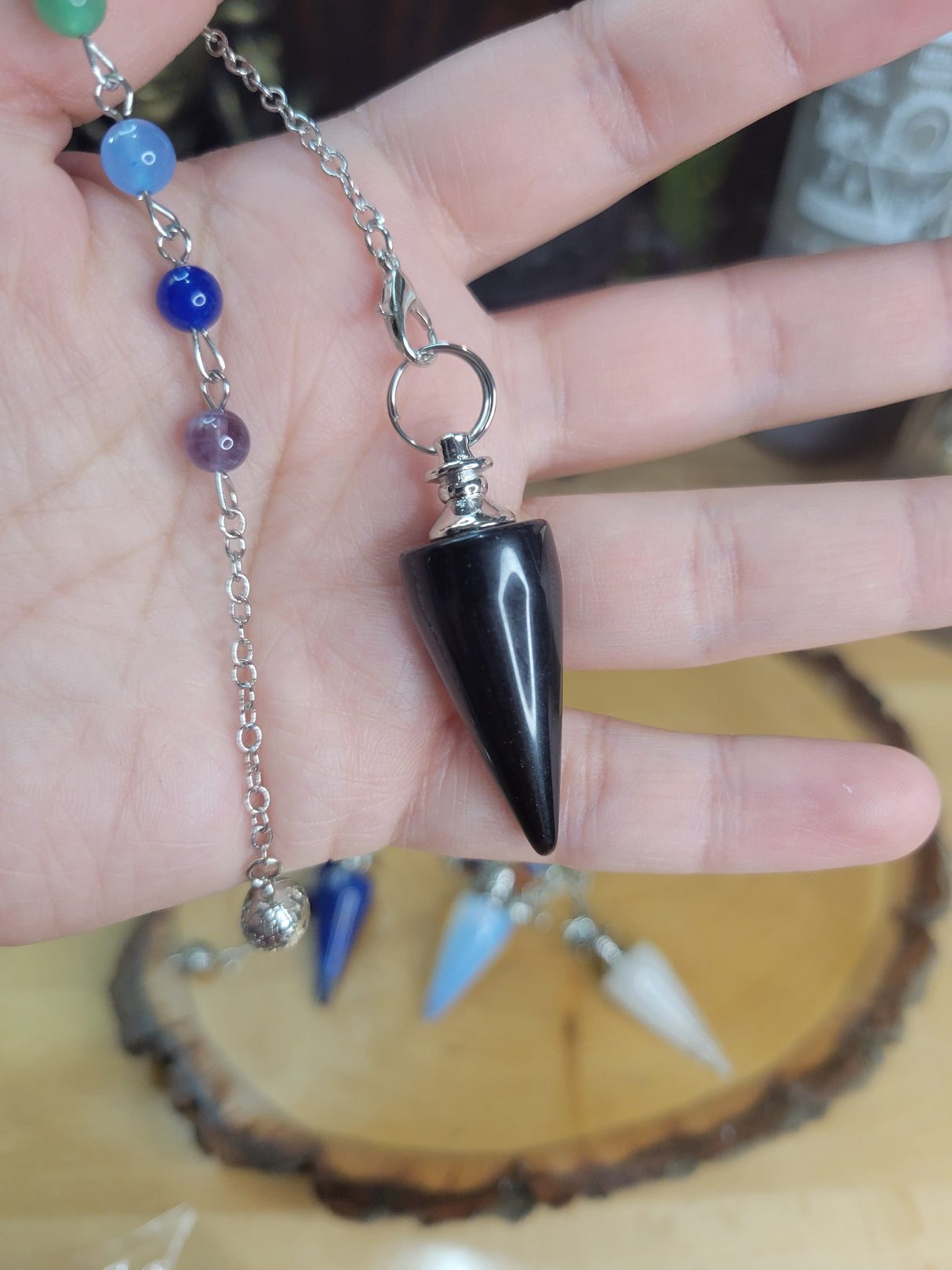 Seven Chakra Crystal Pendulum: Dowsing Divination Tool