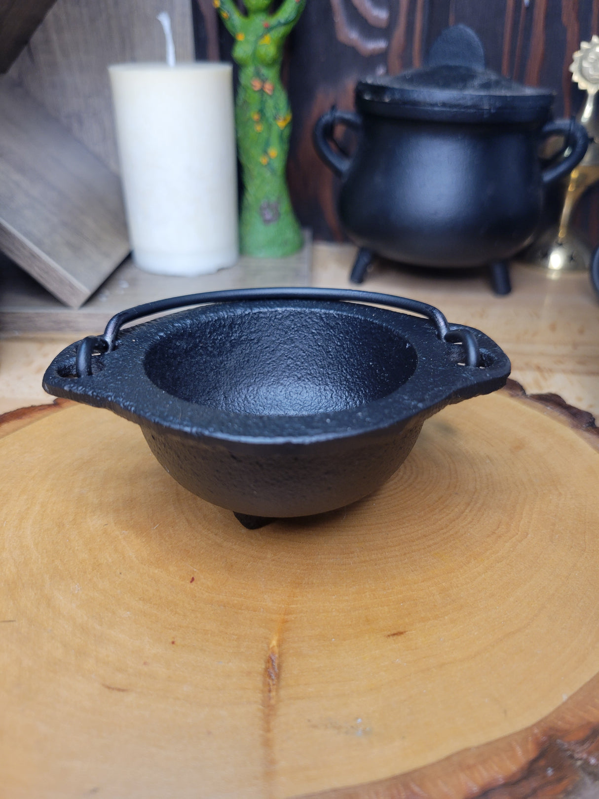 Small Witch Cauldron Cast Iron