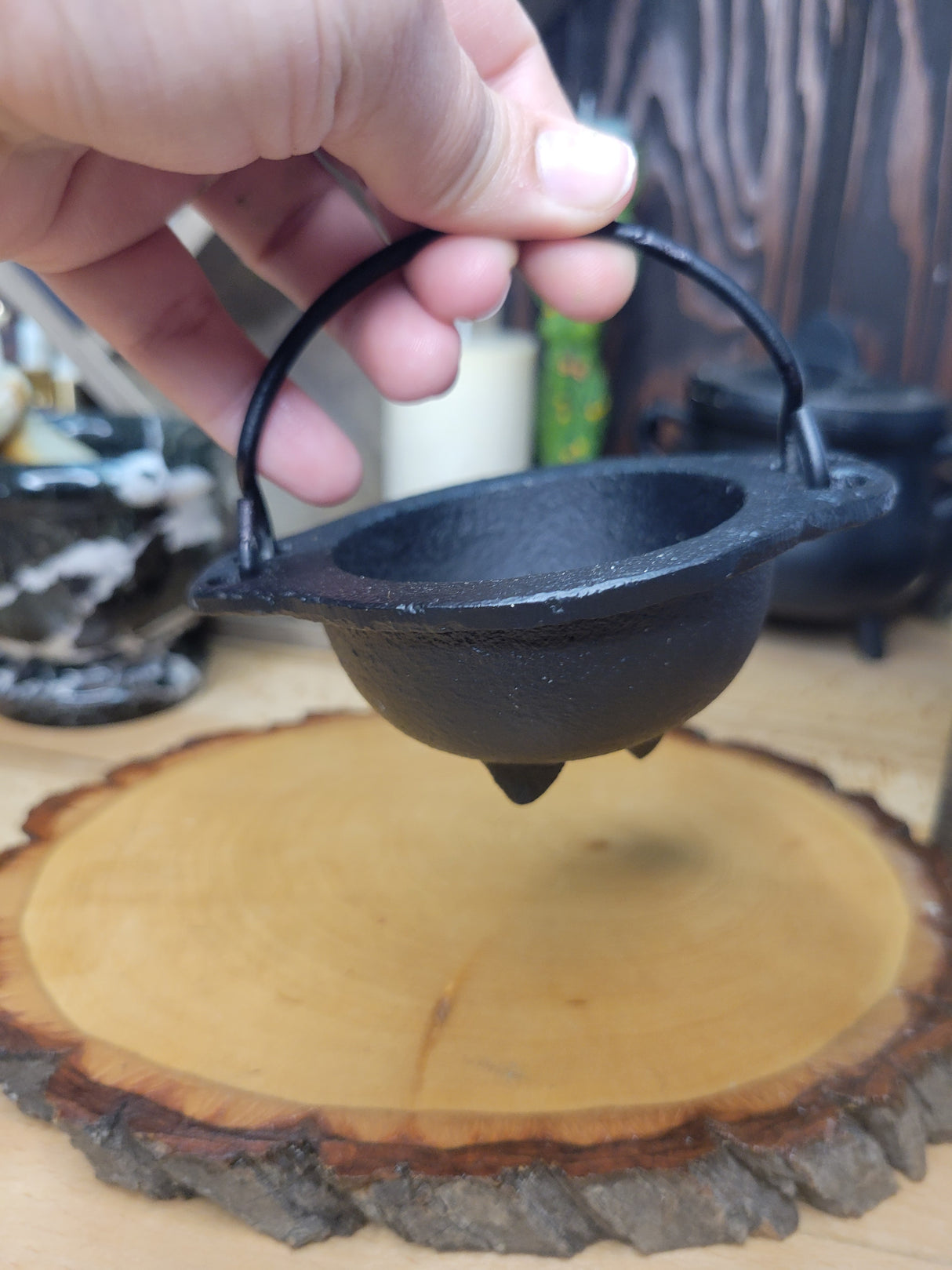 Small Witch Cauldron Cast Iron