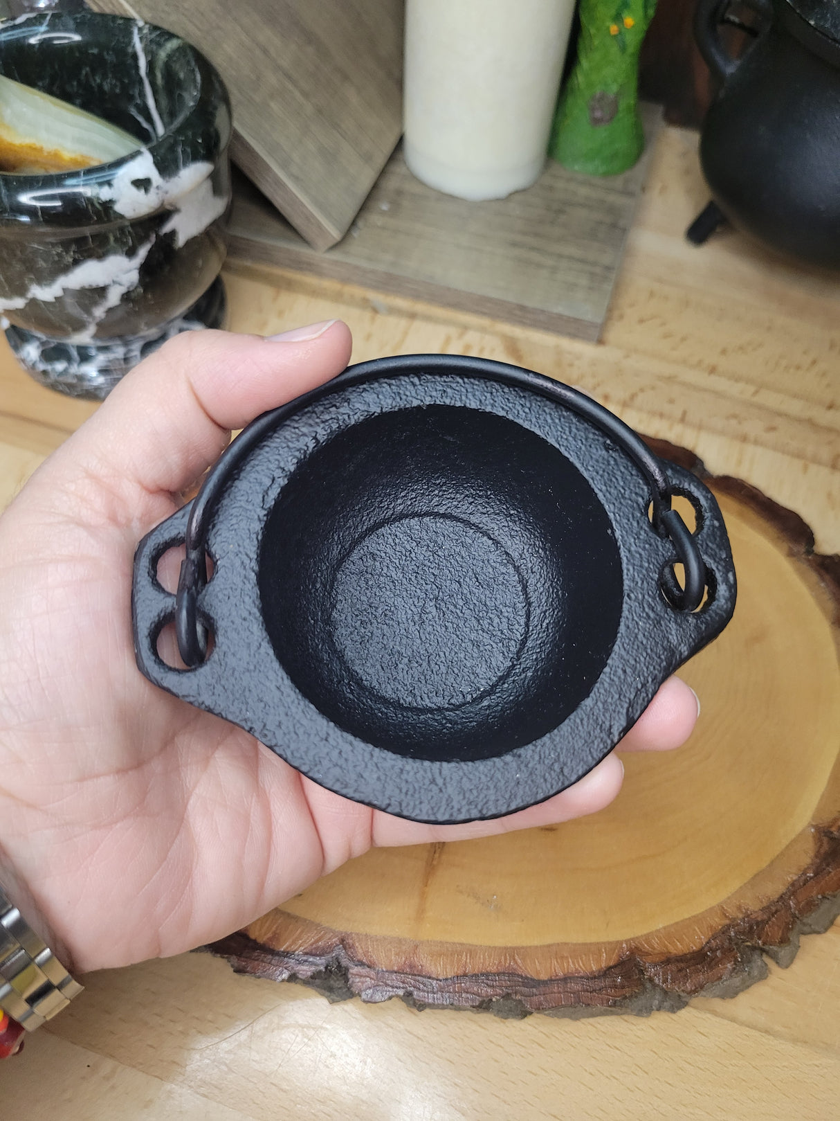 Small Witch Cauldron Cast Iron