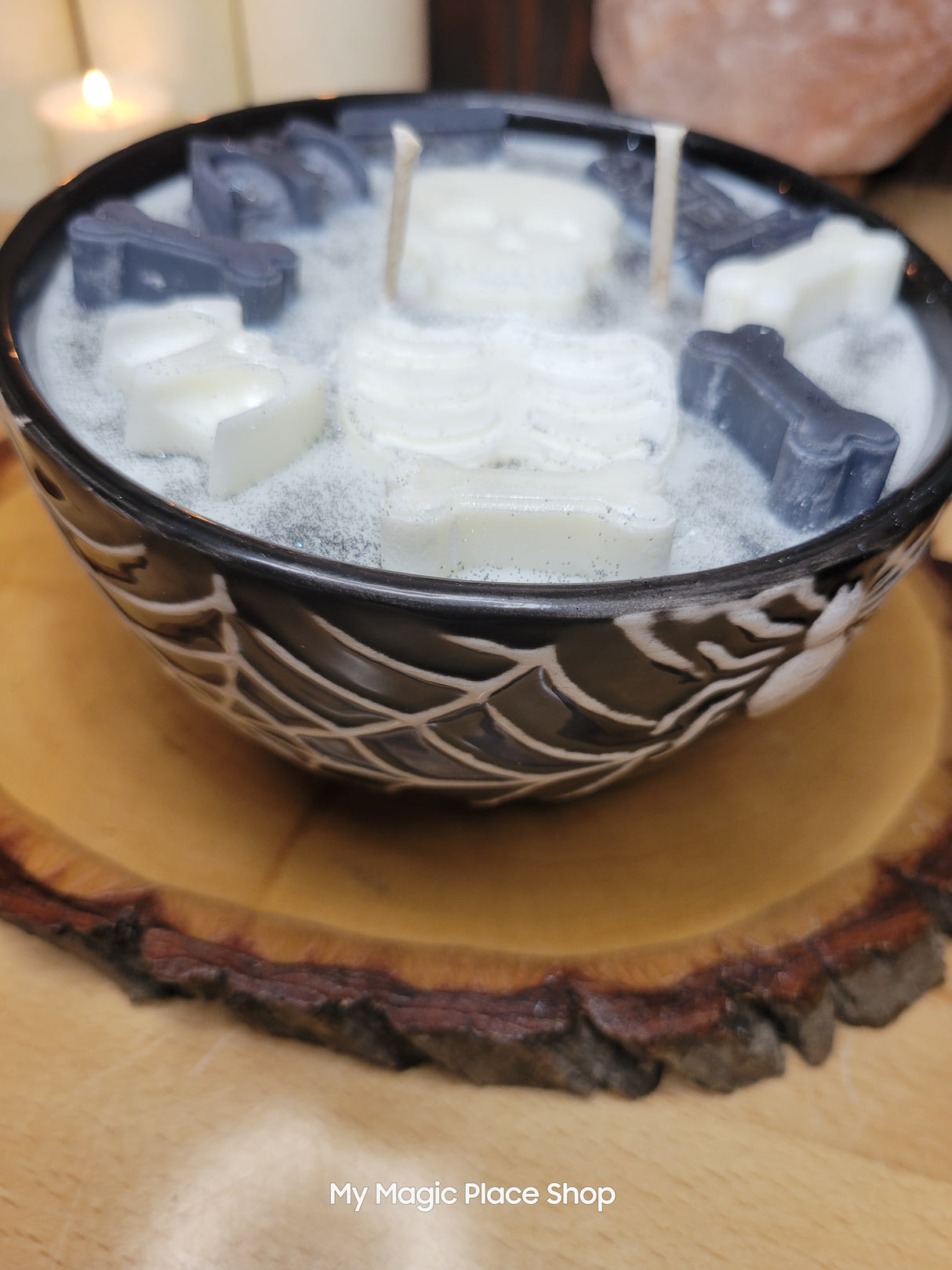 Spider Web Witchy Big Bowl Candle Soy Handmade Candle