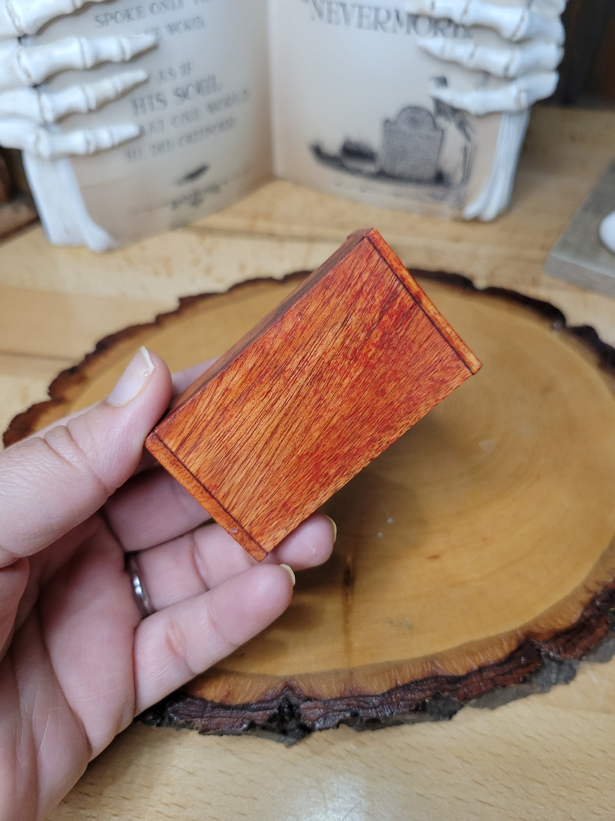 Tiny Wood Storage Box: Altar Decor (2x1 inches)
