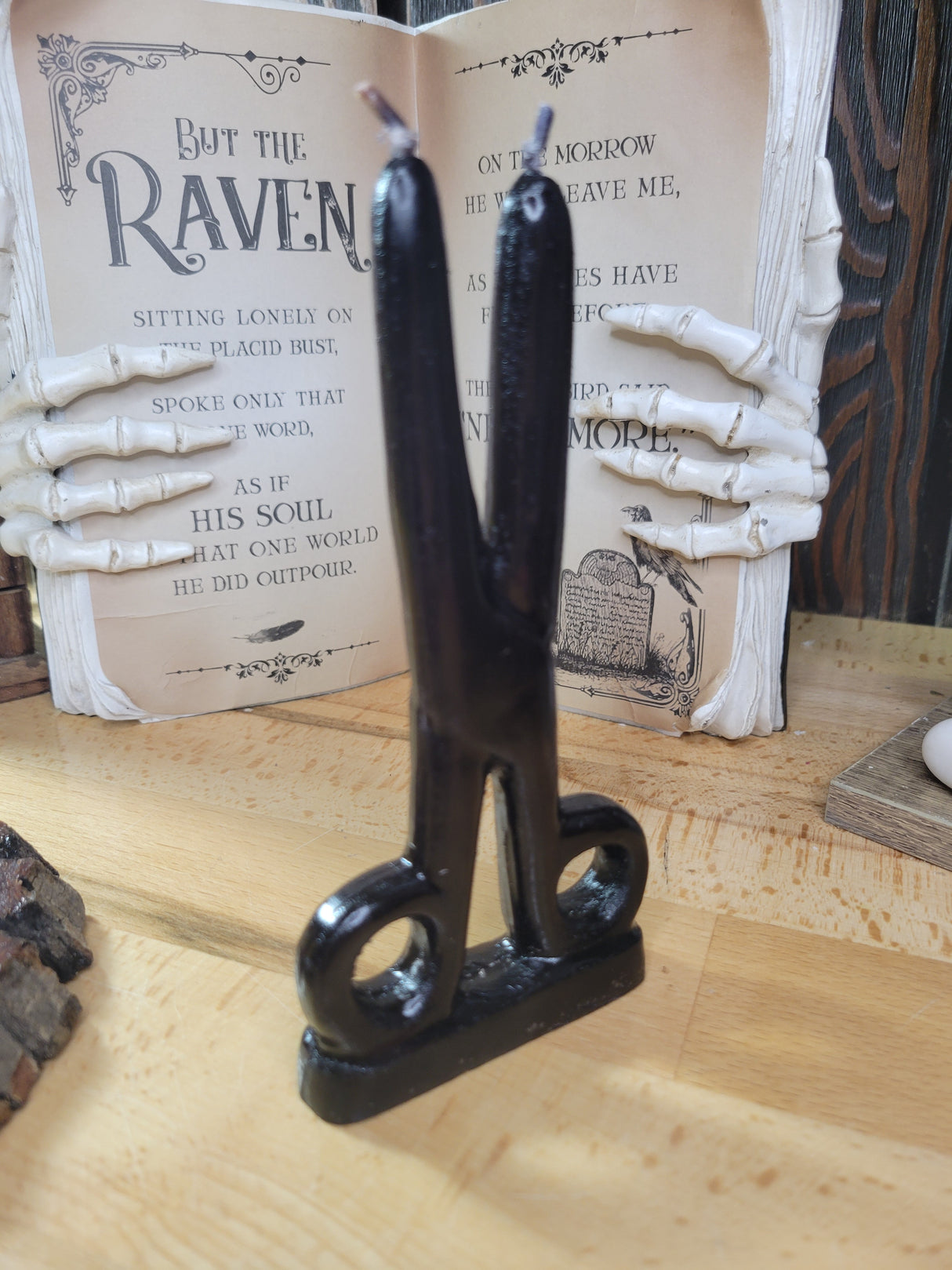 Black Scissors shape candle- Cord cutting Candle