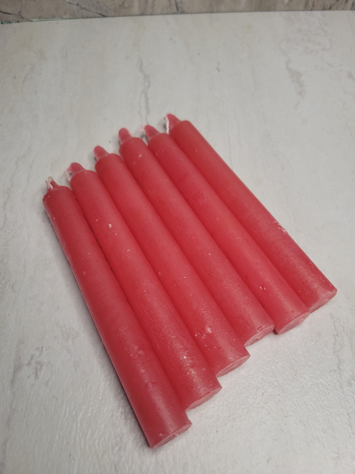 Red Taper Candles - Set of 6 - Handcrafted Home Decor