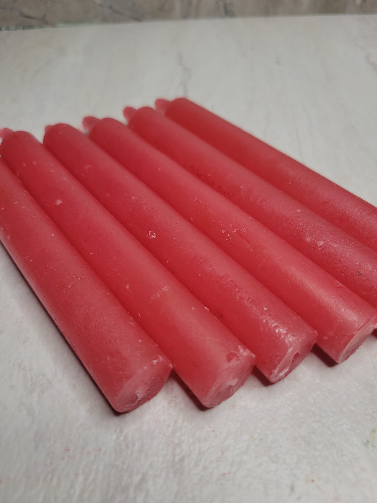 Red Taper Candles - Set of 6 - Handcrafted Home Decor