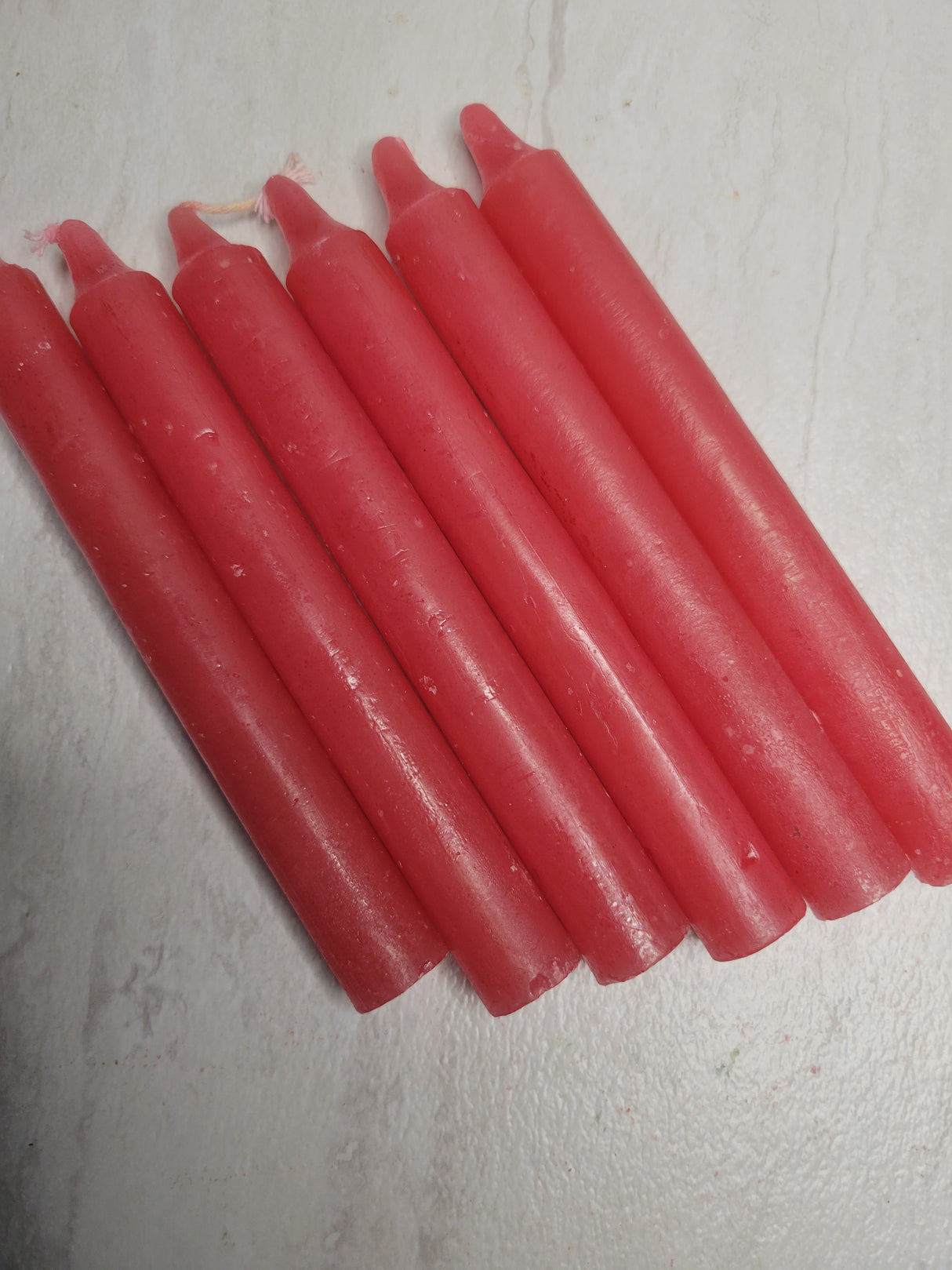 Red Taper Candles - Set of 6 - Handcrafted Home Decor