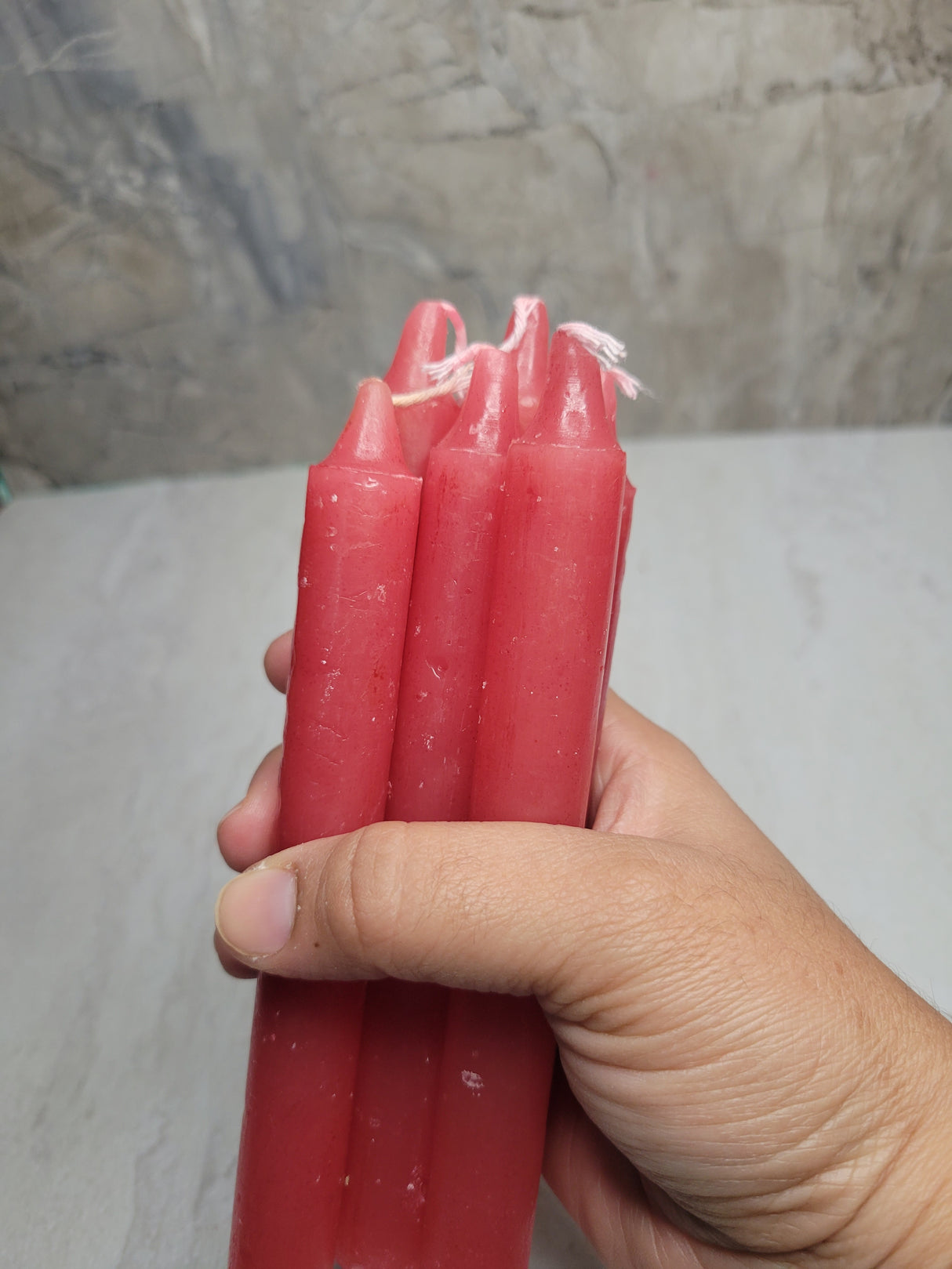 Red Taper Candles - Set of 6 - Handcrafted Home Decor