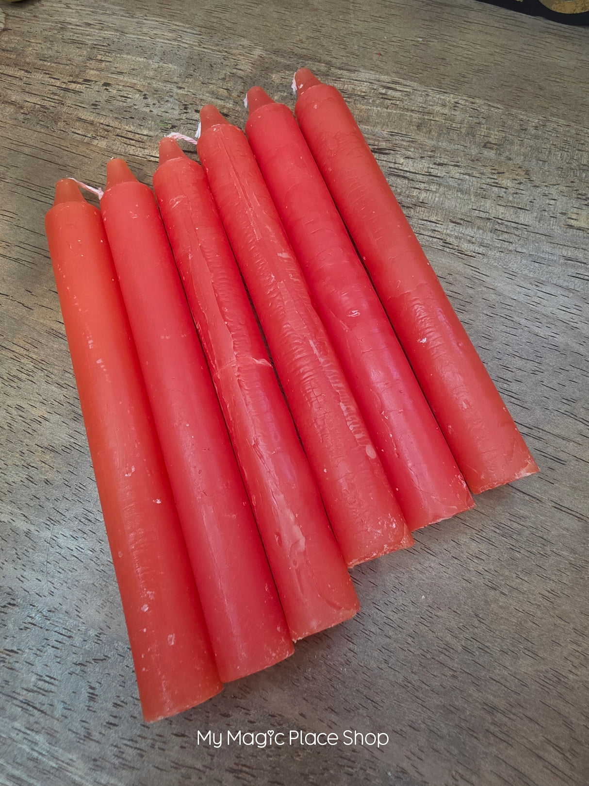 Orange 6 Inch Taper Candles | Unscented Paraffin Candles | Set of 6
