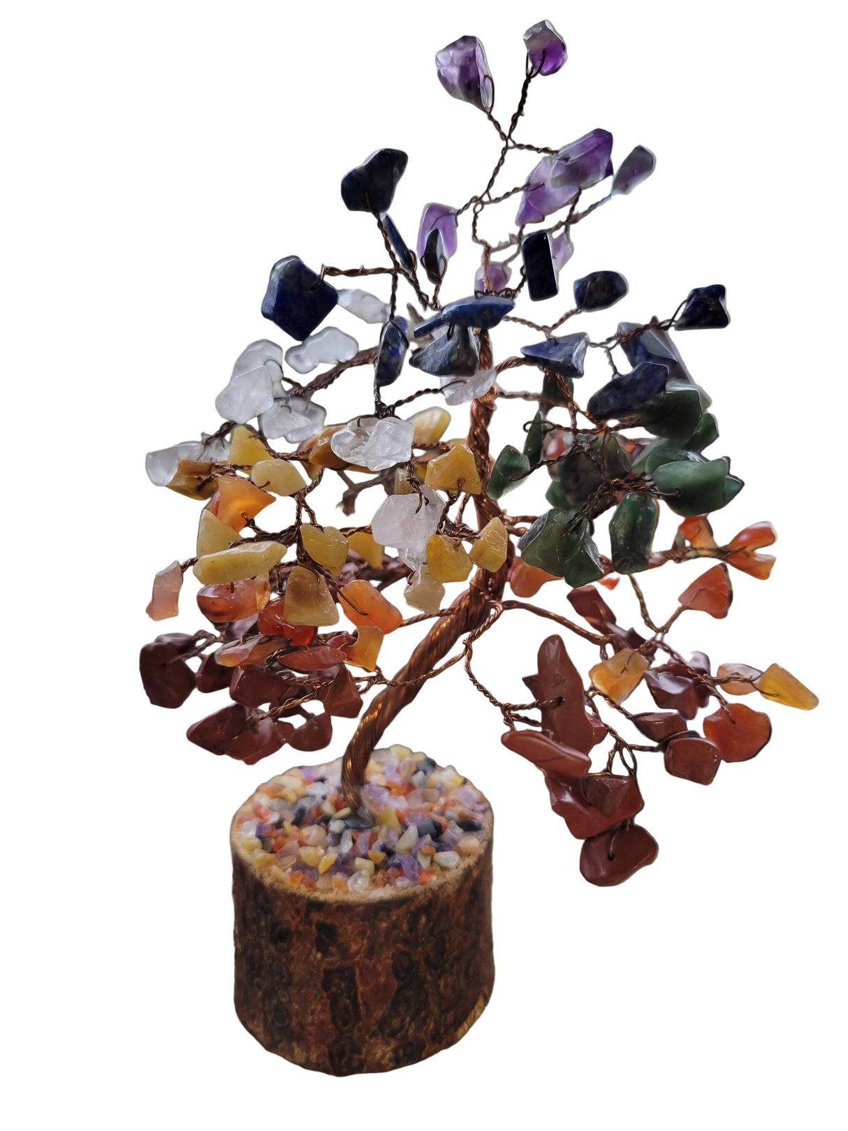 Seven Chakra Stones Tree Of Life (7 inch)