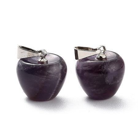 Amethyst Apple Crystal Pendant