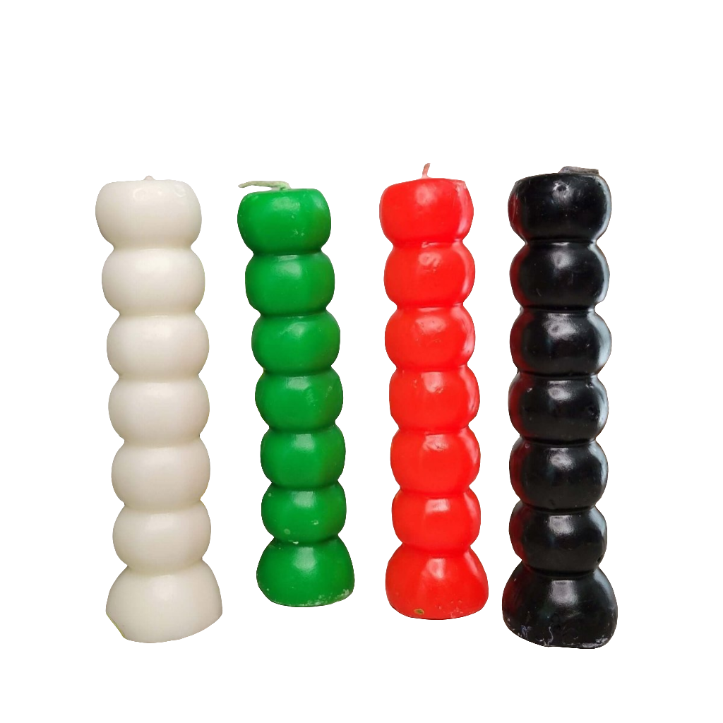 7 Knob Wishing Candle: Colorful Pillar Candle for Spells & Rituals
