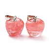 Cherry Quartz Glass Apple Pendant