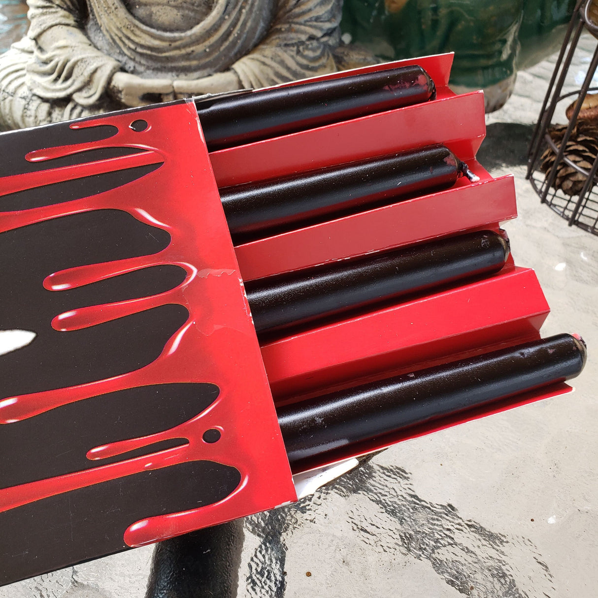 Vampire Tears Candles: Black Taper Candles That Bleed - Box of 4