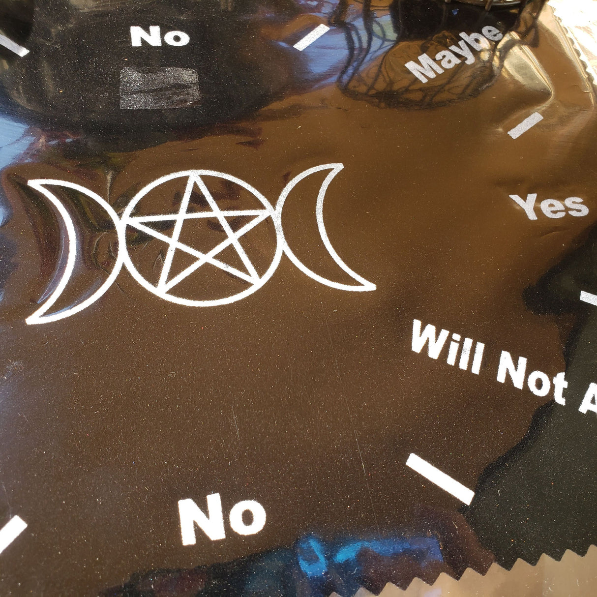 Triple Moon Pentagram Pendulum Mat 8"x12"