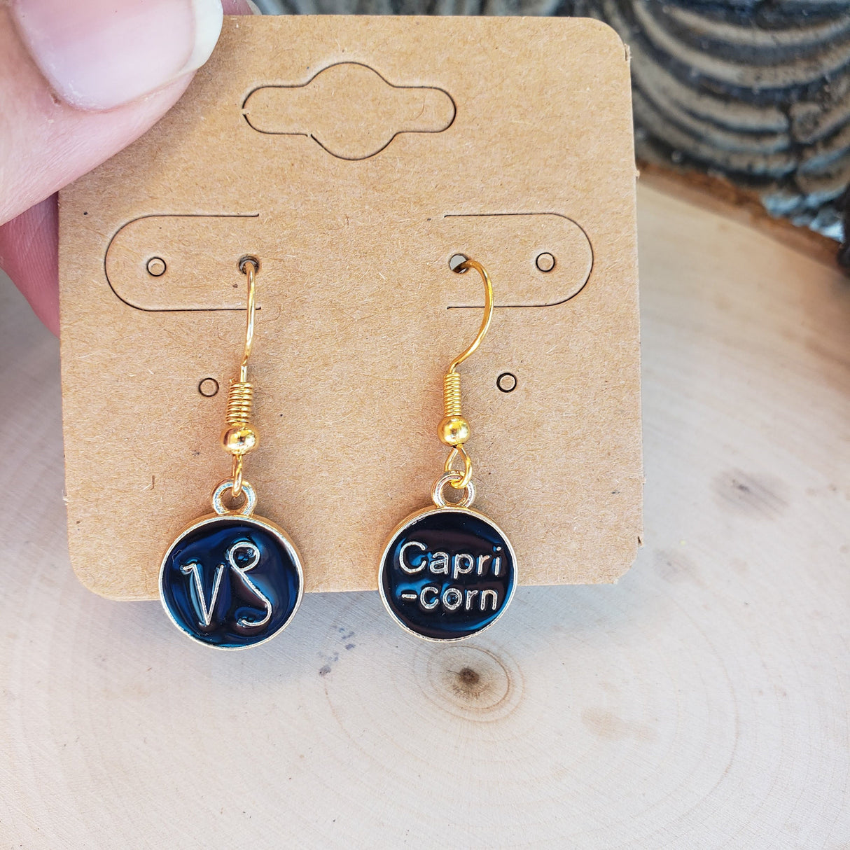 Zodiac Sign Earrings: Double-Sided Astrology Charm, Birthday Gift