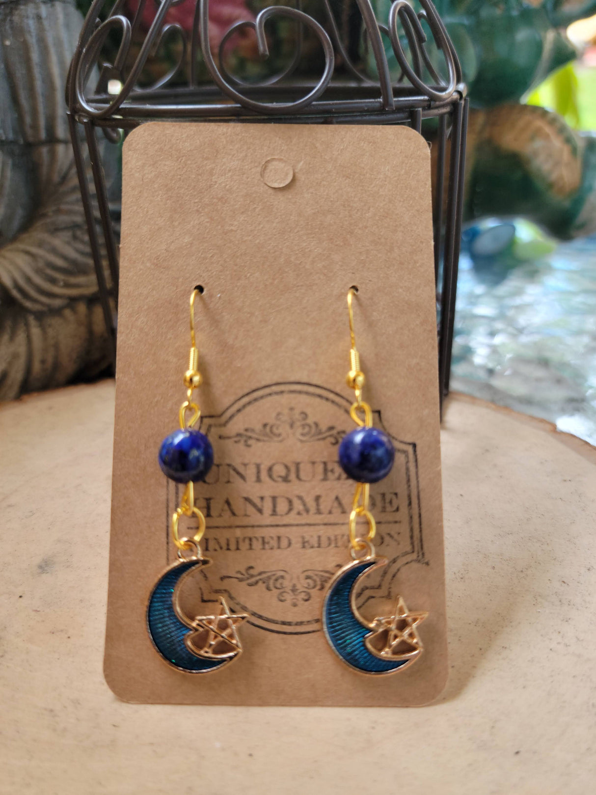 Crystal Moon Star Drop Earrings: Witch Jewelry