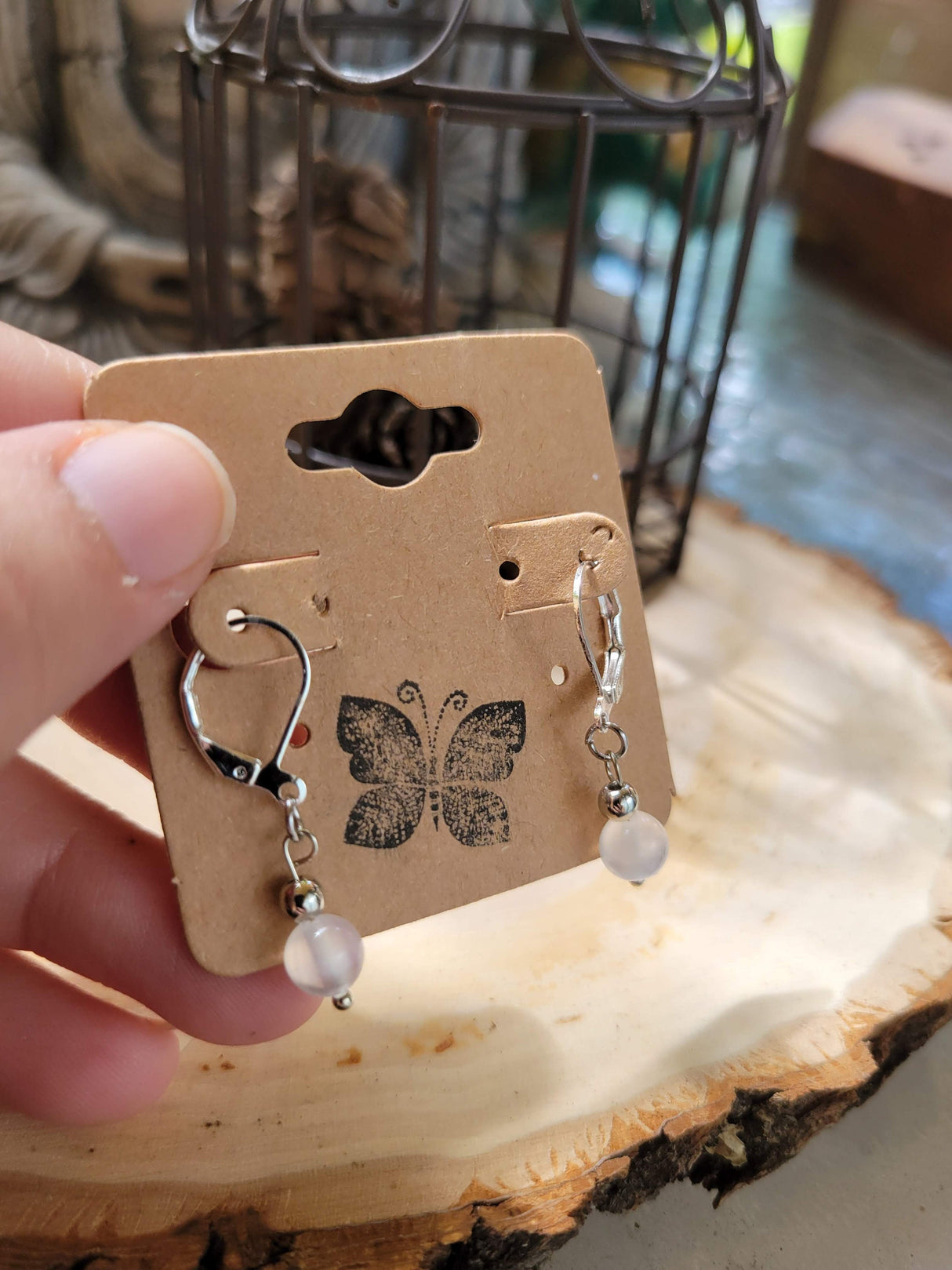Selenite Earrings, Dangle Earrings , Crystal Jewelry