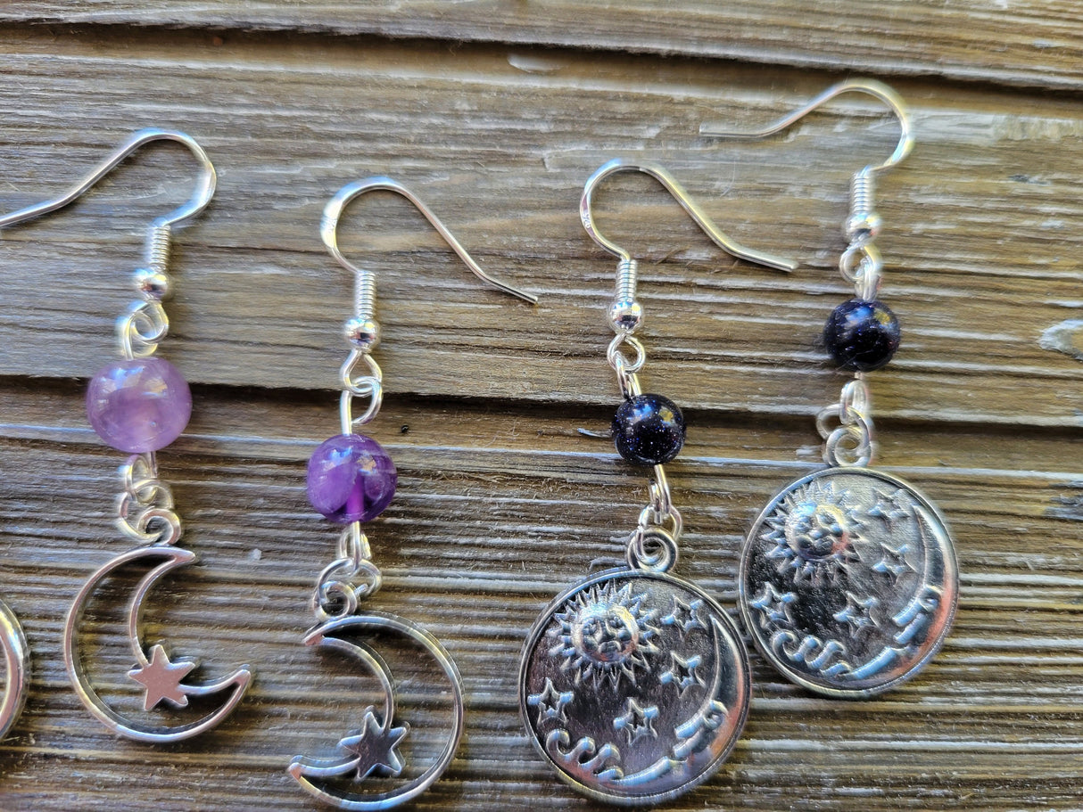 Crystal Charm Drop Earrings: Hypoallergenic Dangle Earrings
