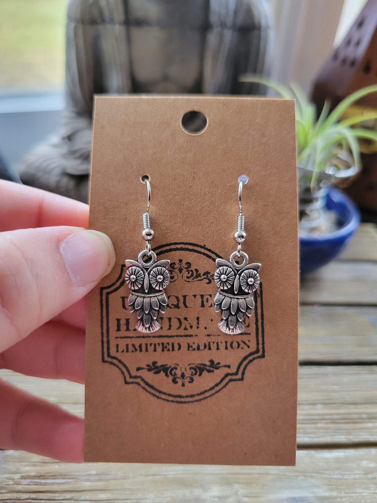 Small Owl Earring, silver owl earrings, Owl jewelry, Cute Owl earrings, Dainty Owl Earrings