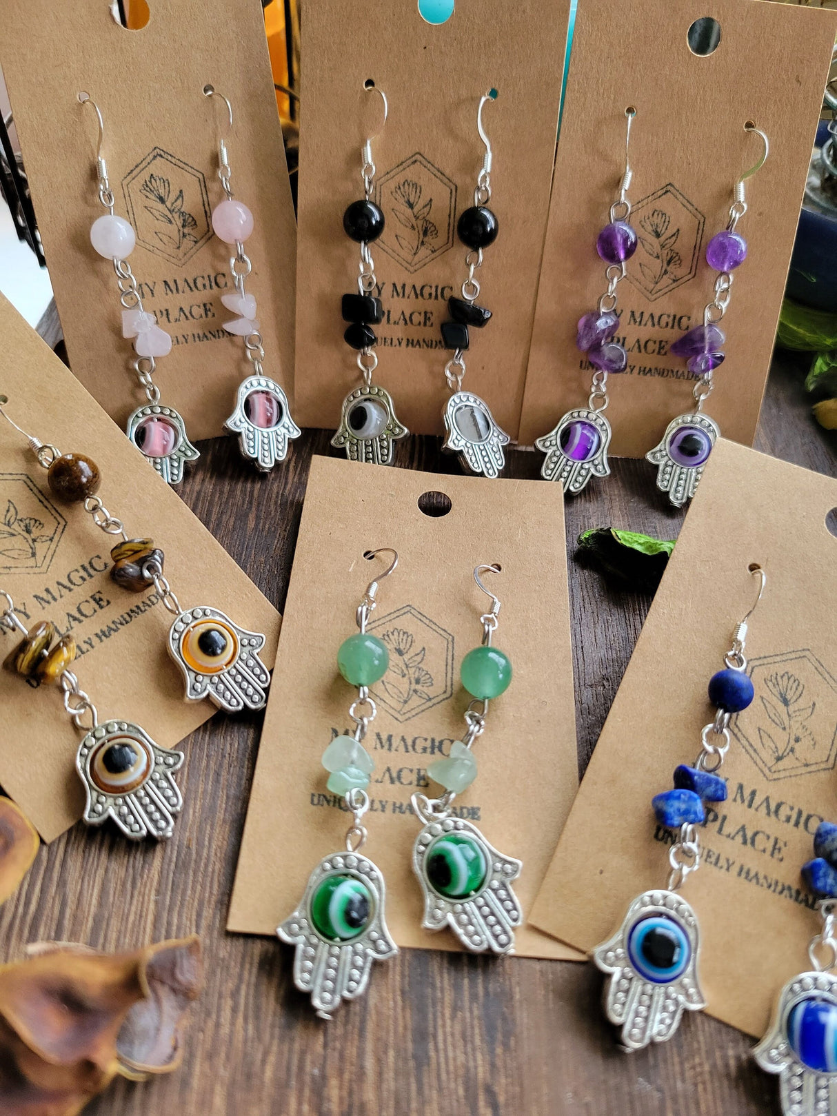 Evil eye protection earrings , evil eye crystal earrings