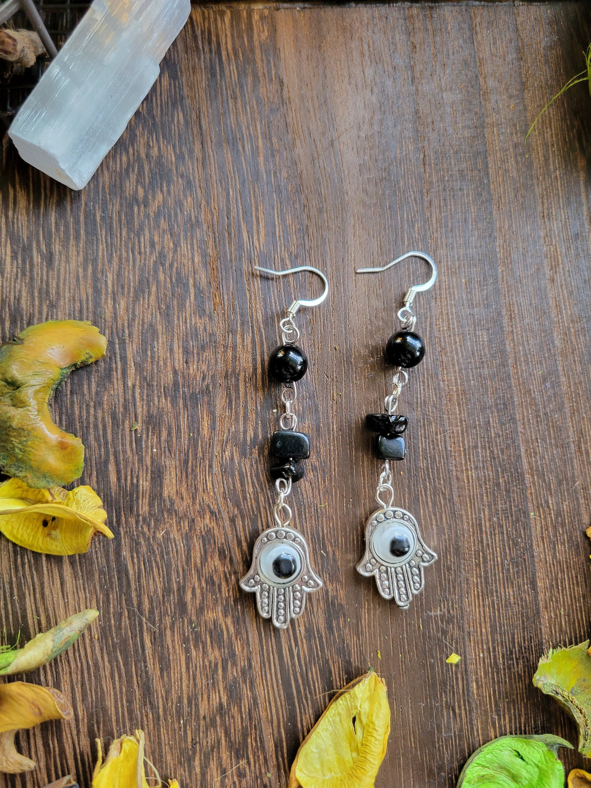 Evil eye protection earrings , evil eye crystal earrings