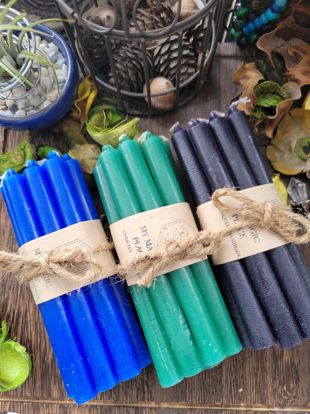 5" Chime Candles for Spells: Unscented Colored Ritual Candles, Pack of 10