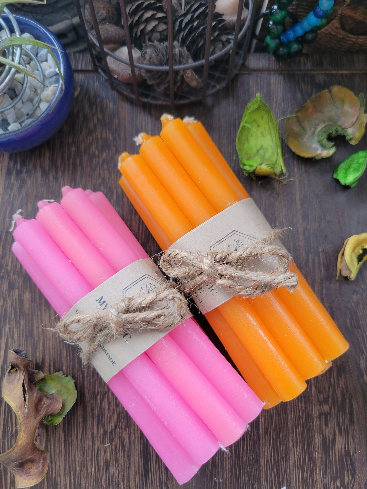 5" Chime Candles for Spells: Unscented Colored Ritual Candles, Pack of 10