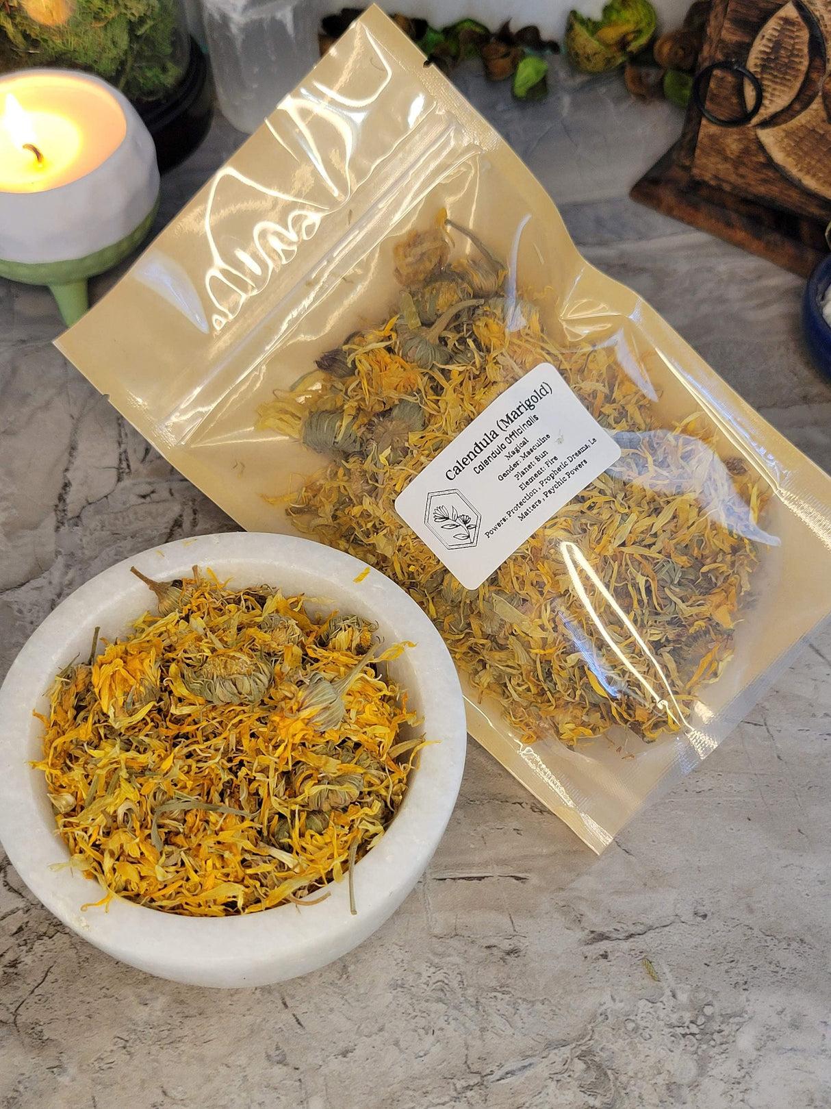 Dried Calendula Flowers (1oz): Magical Herbs