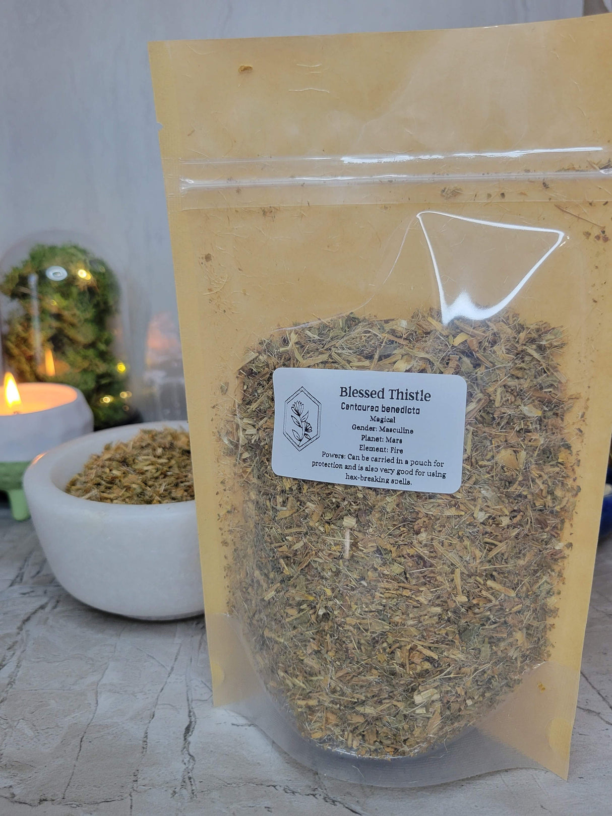 Blessed Thistle Herb - Cut & Sifted - 1oz - Protection