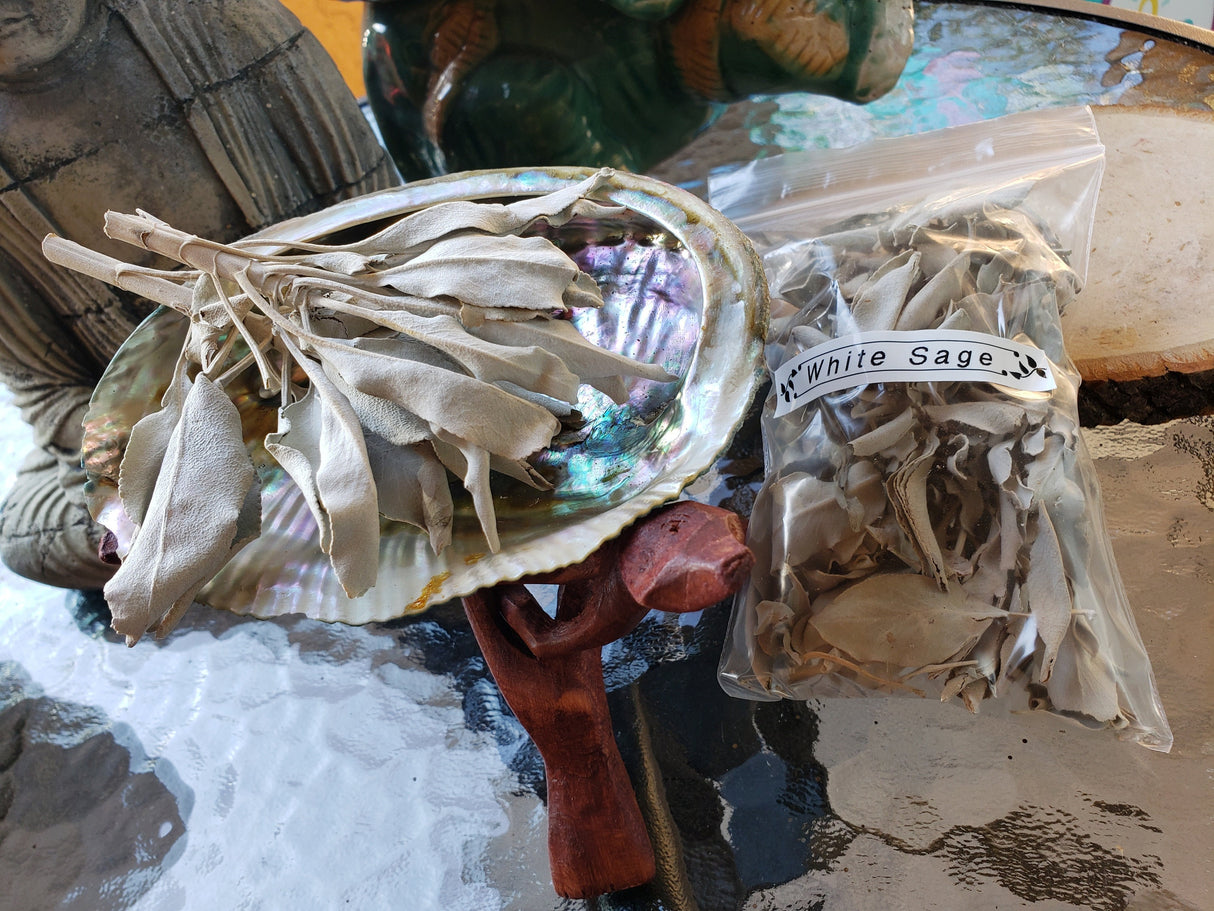 California White Sage Smudge Leaves - 1 oz