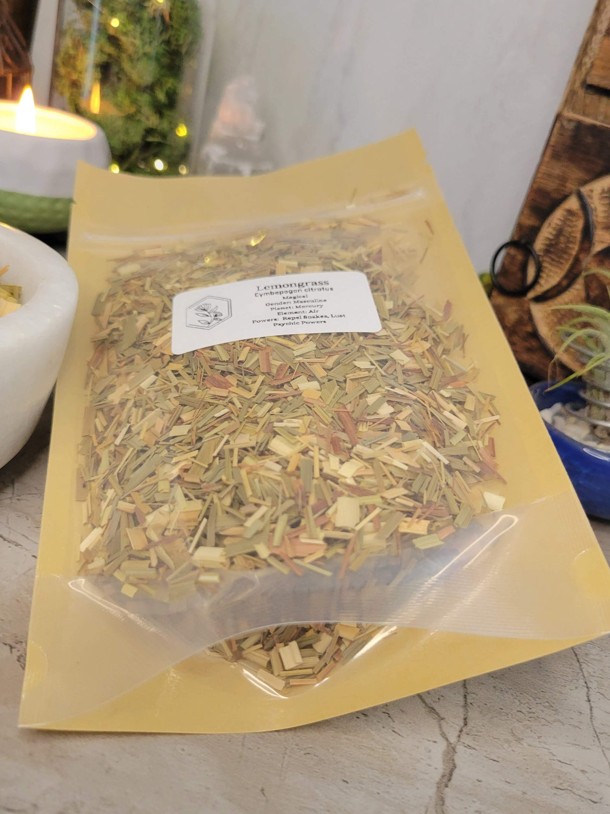 Lemongrass, cut & sifted 1oz, decoration herbs, magical herbs