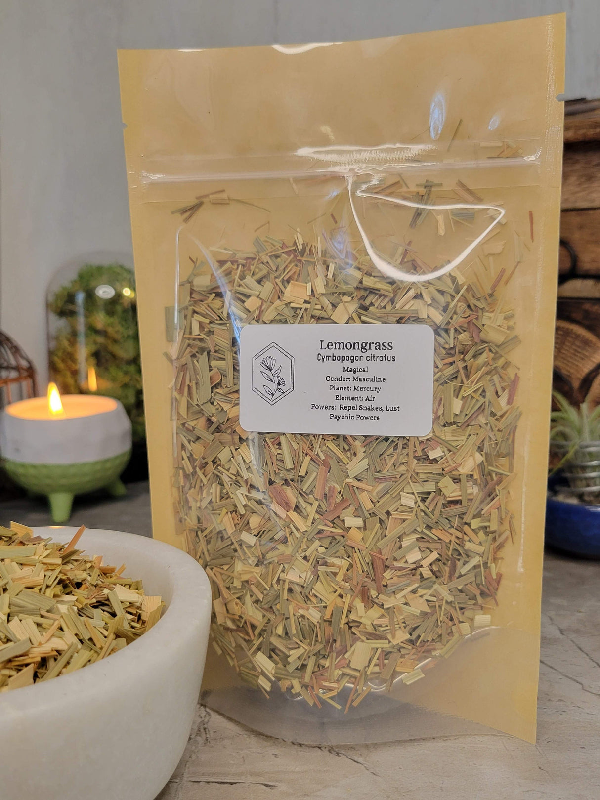 Lemongrass, cut & sifted 1oz, decoration herbs, magical herbs