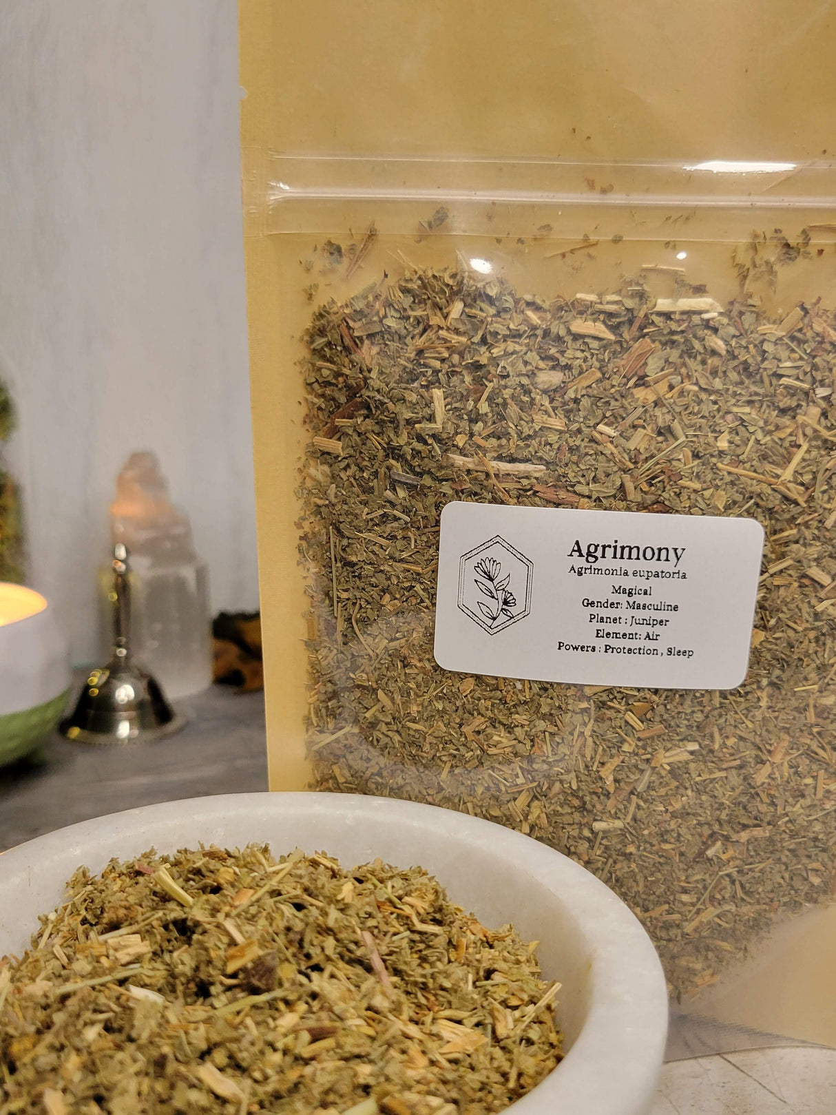 Agrimony Cut & Sifted Herbs: Magical Candle Dressing, Spell Bottles