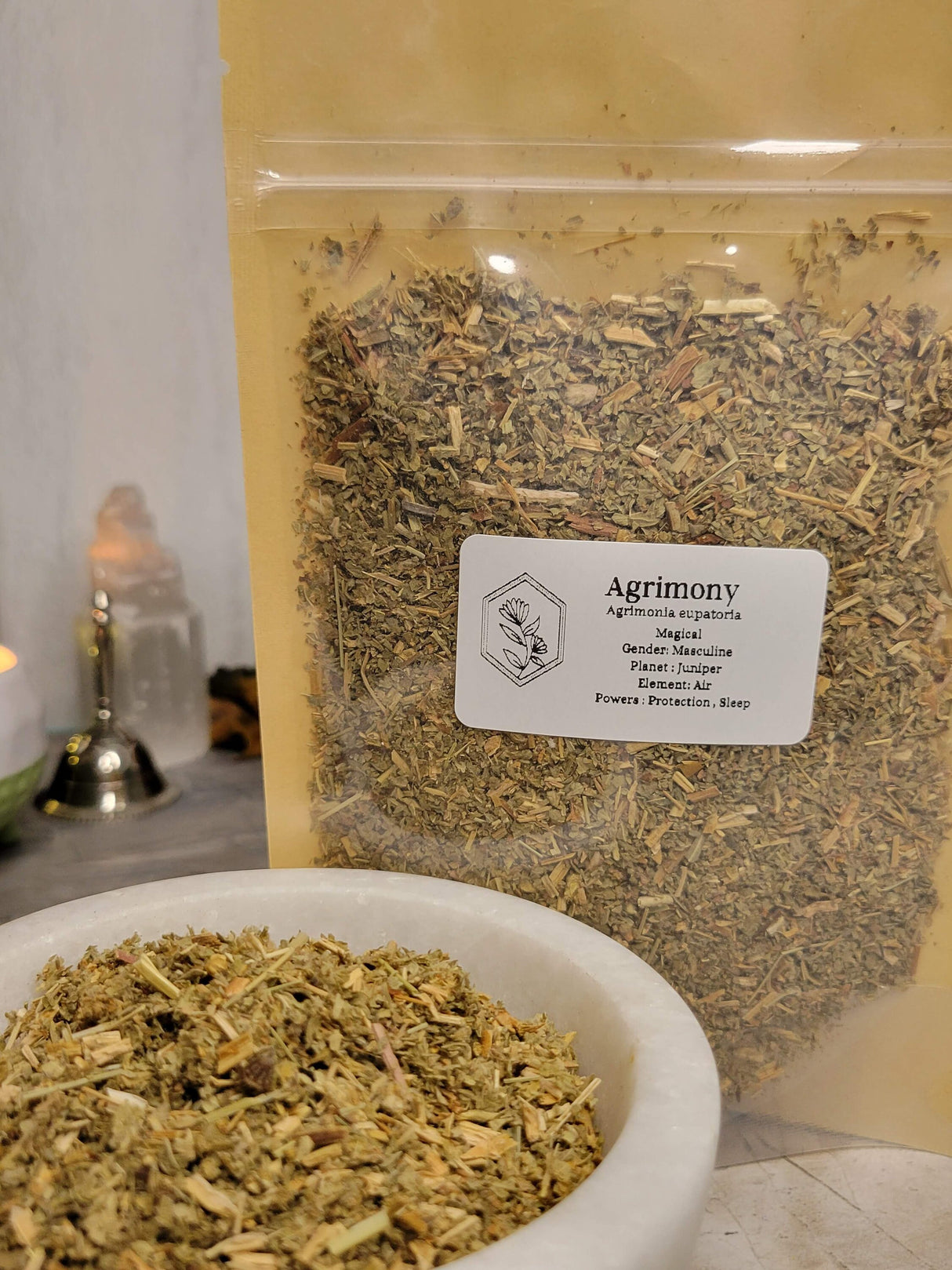 Agrimony Cut & Sifted Herbs: Magical Candle Dressing, Spell Bottles