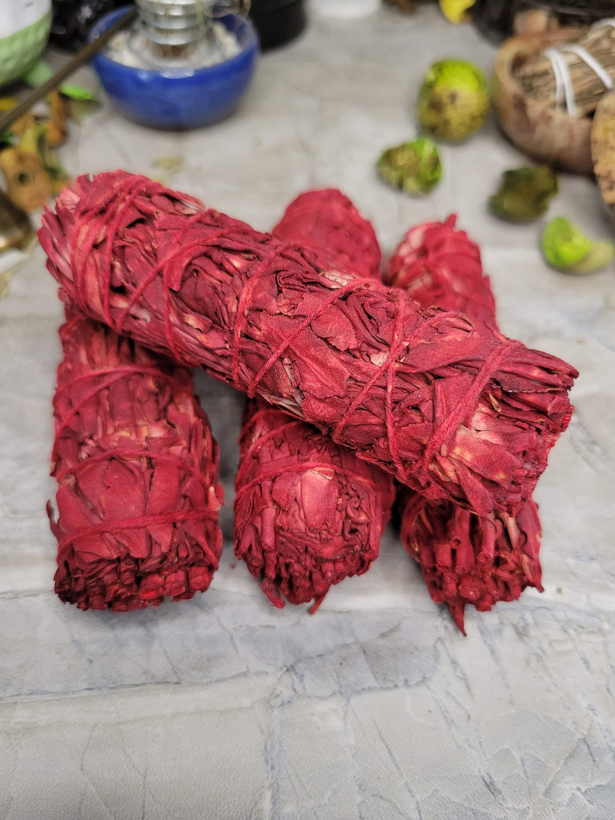 White sage & dragons blood smudge stick - 4"