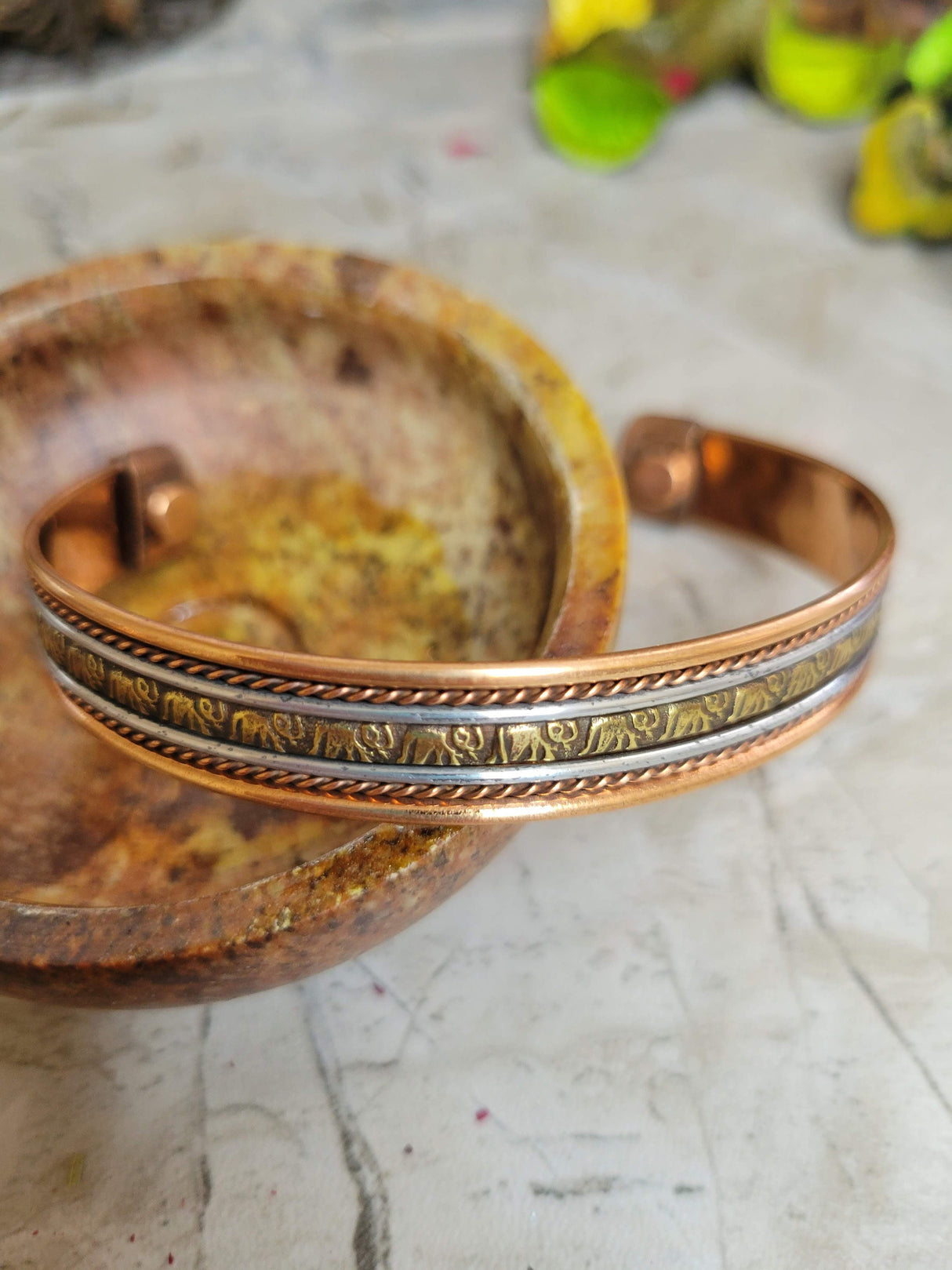 Magnetic Copper Bracelet Pentagram Bracelets Tree of Life Triple Moon Pentacle Elephant Bracelets