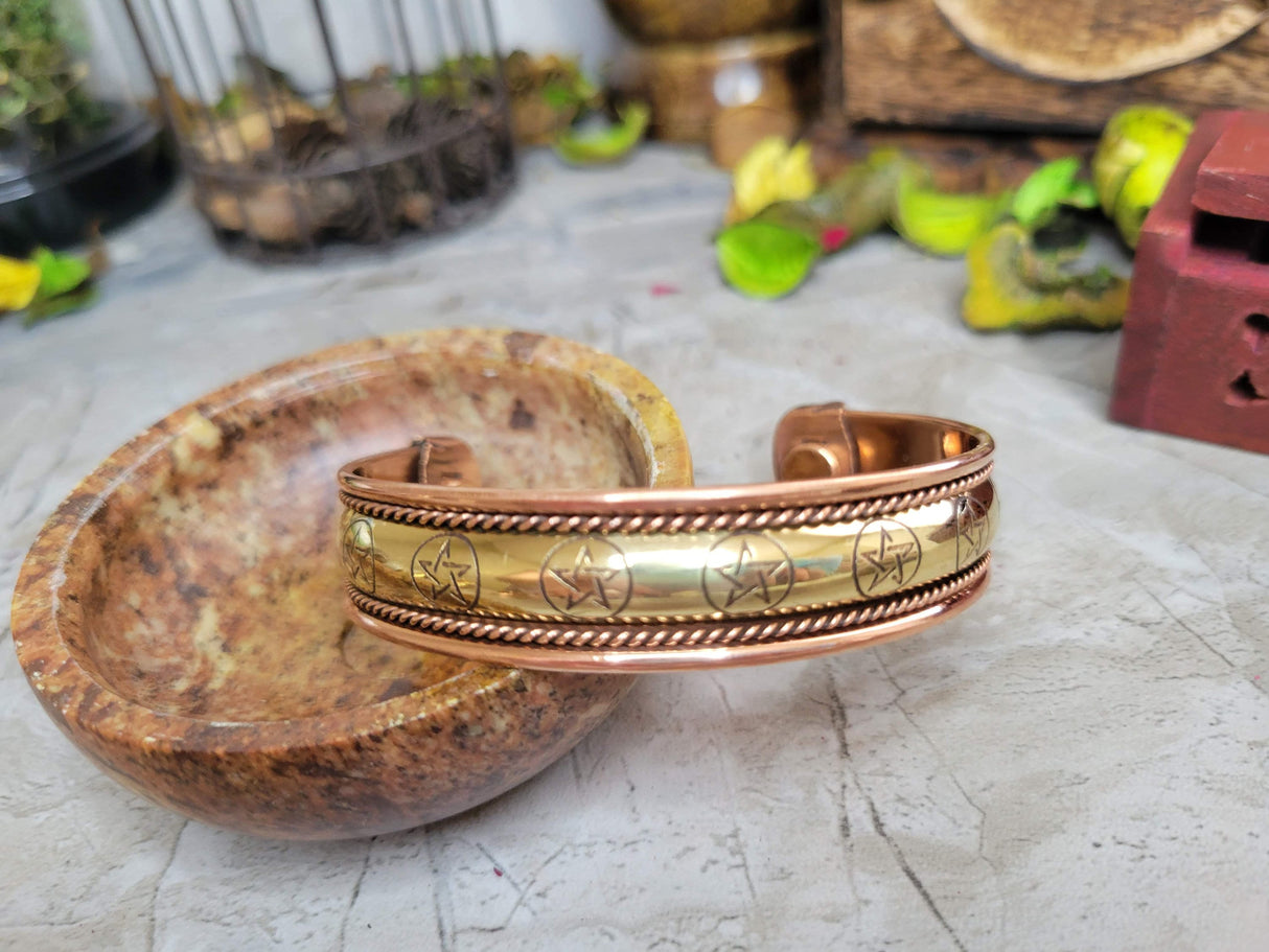 Magnetic Copper Bracelet Pentagram Bracelets Tree of Life Triple Moon Pentacle Elephant Bracelets
