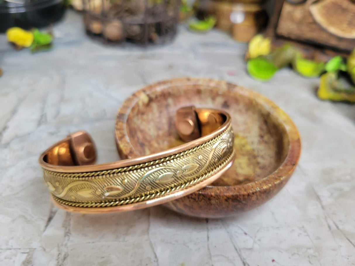 Magnetic Copper Bracelet Pentagram Bracelets Tree of Life Triple Moon Pentacle Elephant Bracelets