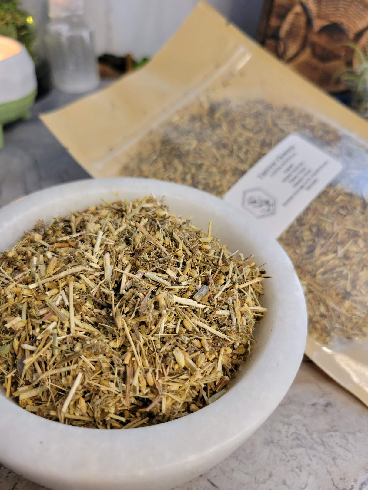 Yarrow flower, cut & sifted 1oz, dried flower, magical flowers